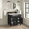 James Martin Vanities 36'' Single Vanity, Black Onyx w/ 3 CM White Zeus Quartz Top 424-V36-BKO-3WZ - alternate 2